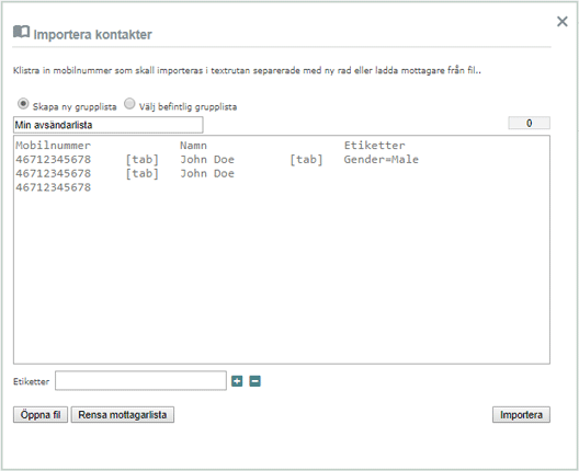Import tool
